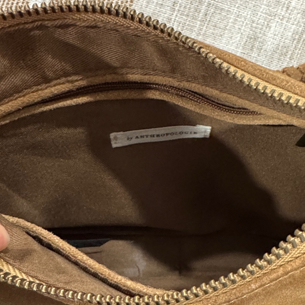 Anthropolgie Tan Suede Shoulder Bag - Picture 2 of 3